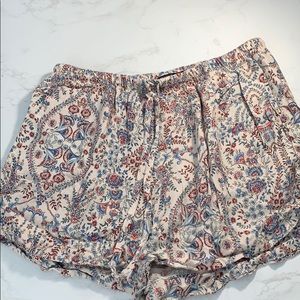 Brandy Melville Red White and Blue Flowy Shorts